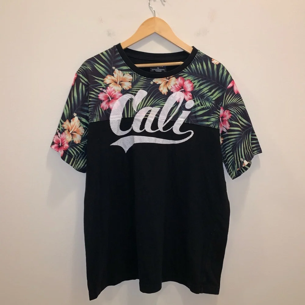 Tony Hawk Tropical Cali Black, Green & Pink Shirt size XL - Picture 1 of 5